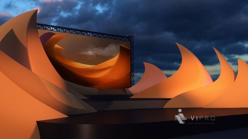 Antar and Abla operetta – stage design