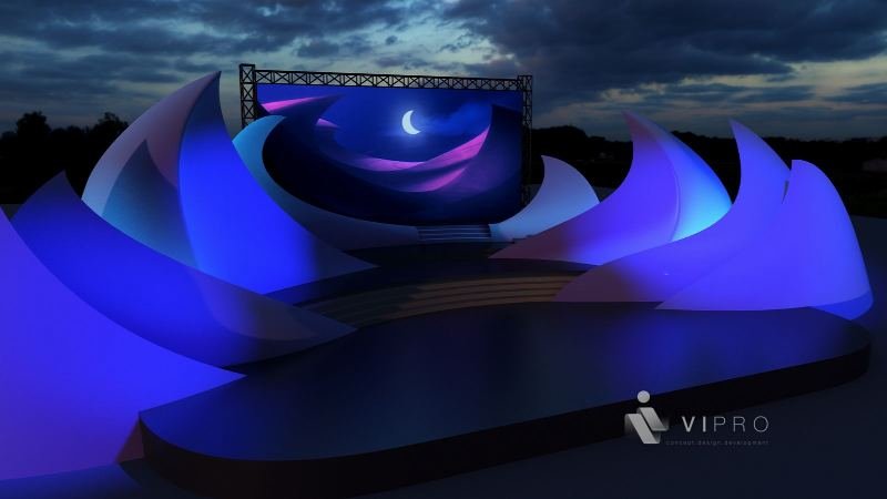 Antar and Abla operetta – stage design